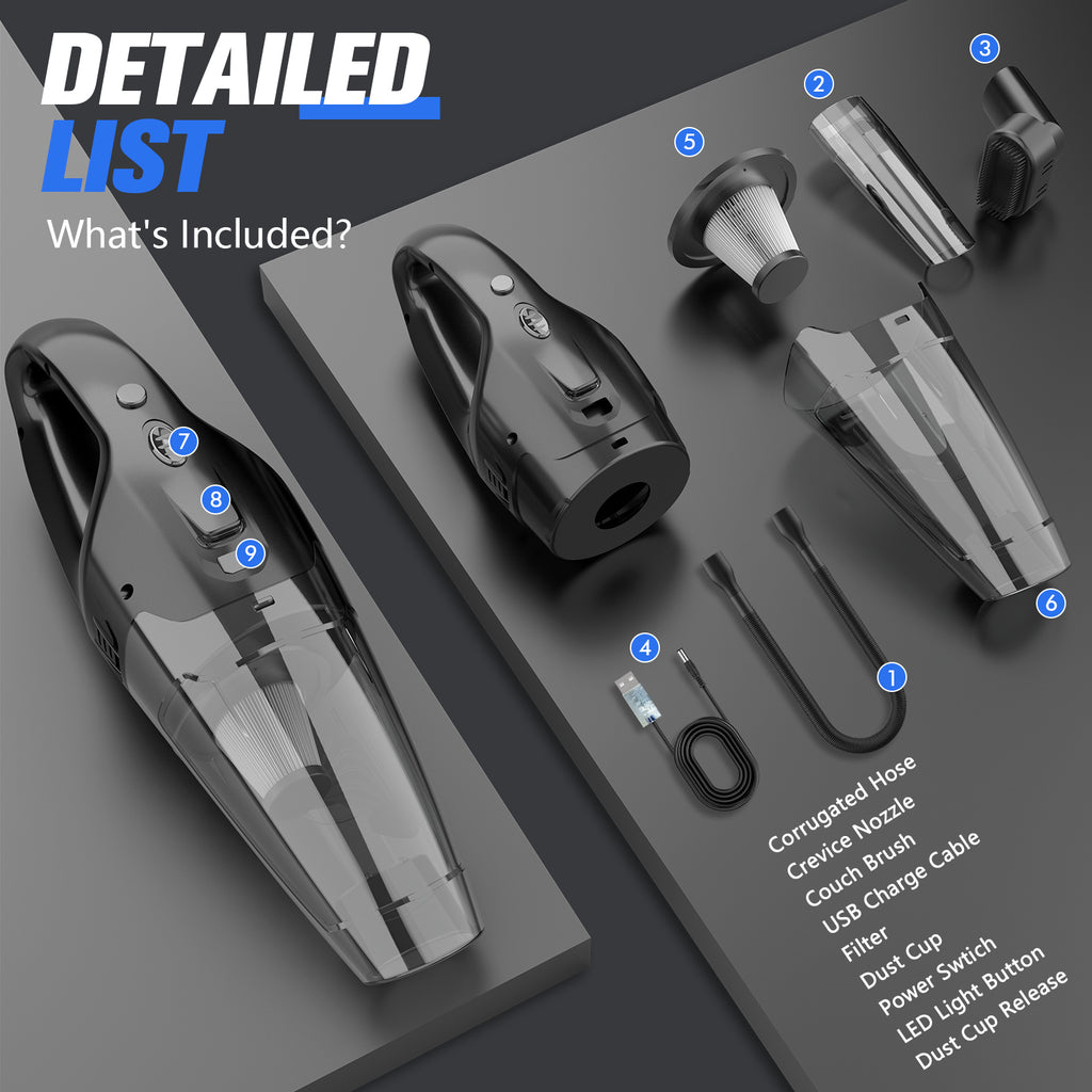 ATJ-2166 Handheld Vacuum Cordless