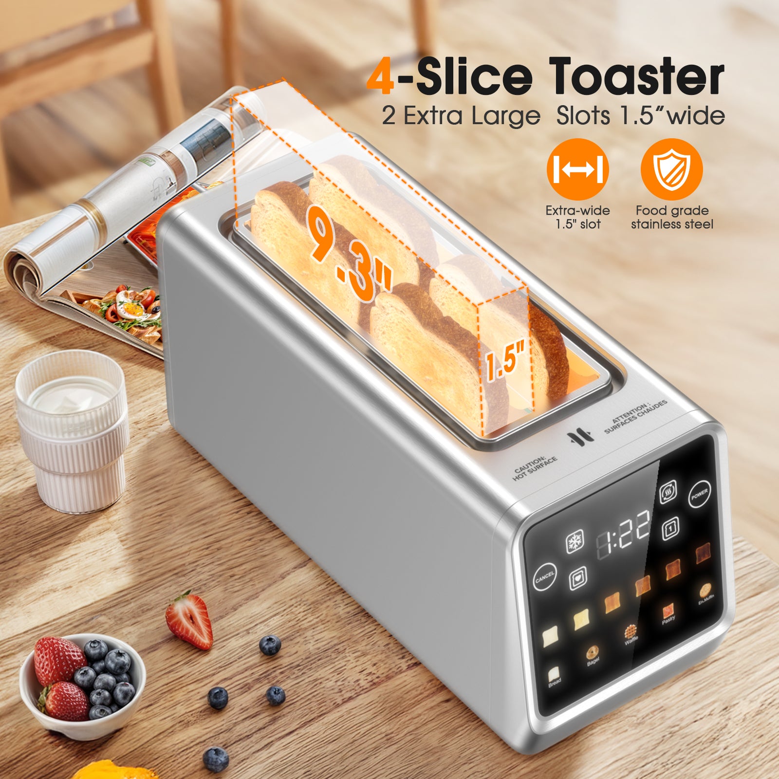 TA7703-UL Smart Toaster 4 Slice Wide Slot