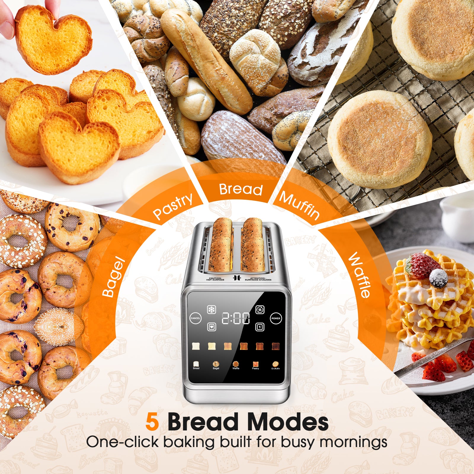 TA7703-UL Smart Toaster 4 Slice Wide Slot