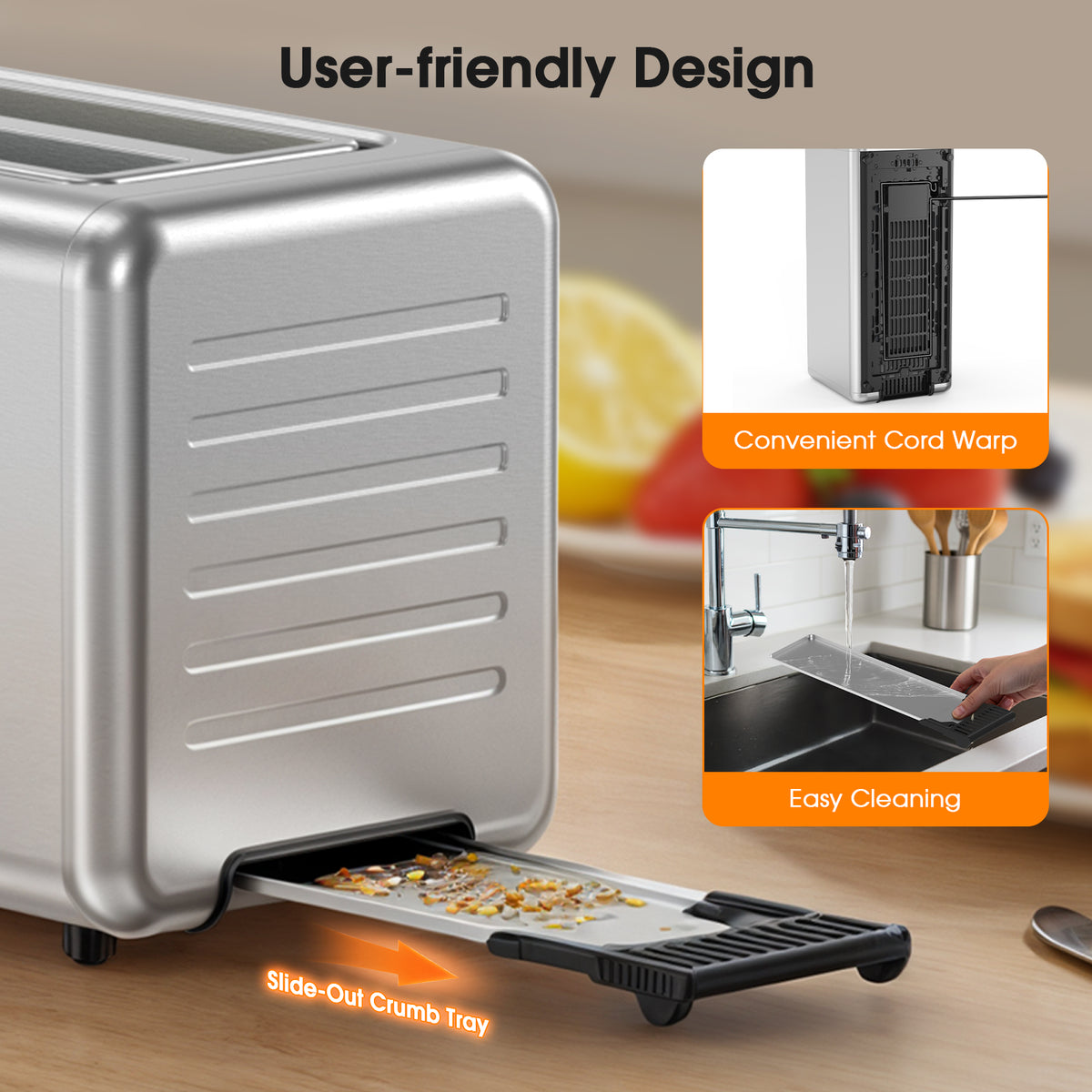 TA7703-UL Smart Toaster 4 Slice Wide Slot